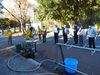 駐車場防災井戸立ち合い点検