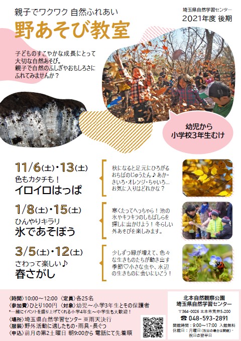 野あそび教室2021前期チラシ(PDFファイル)